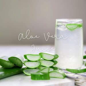 Aloe vera juice is known for its soothing and detoxifying properties.